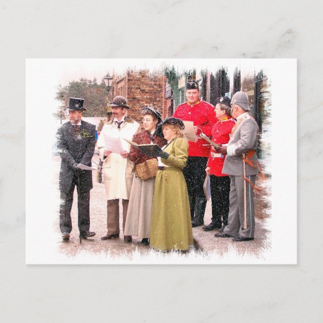 VICTORIAN CHRISTMAS SÅNG SINGERS HELG VYKORT (Framsida)