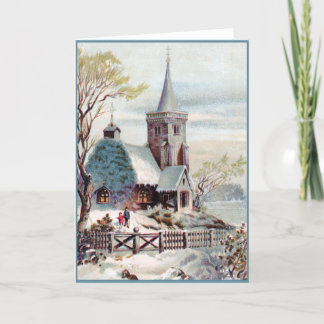 Victorian Church-julkort Kort