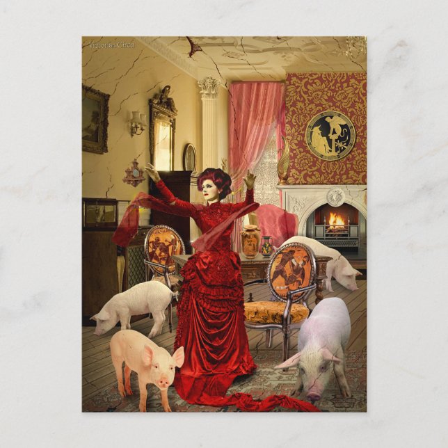 Victorian Circe Helg Vykort (Framsida)