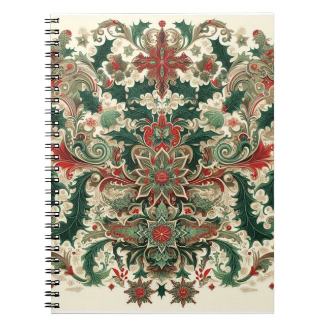 Victorian/Classic/Vintage-jul Anteckningsbok (Framsidan)