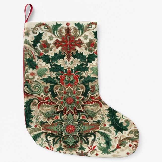 Victorian/Classic/Vintage-jul Liten Julstrumpa (Framsidan)