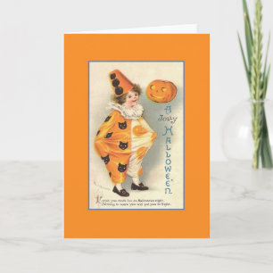Victorian Clown Halloween-hälsningskort Kort