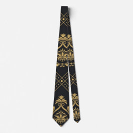 Victorian Collection Family Crest Black Neck Tie Slips