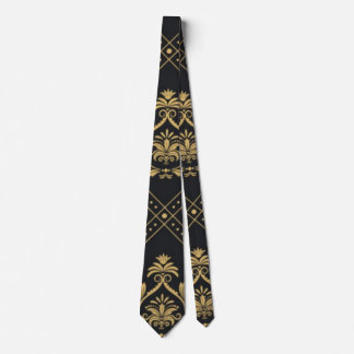 Victorian Collection Family Crest Black Neck Tie Slips