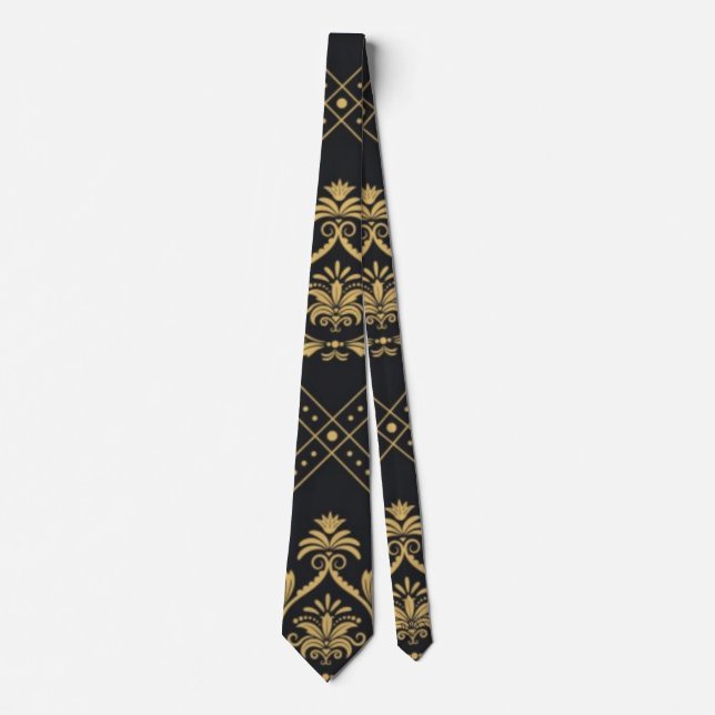 Victorian Collection Family Crest Black Neck Tie Slips (Framsida)