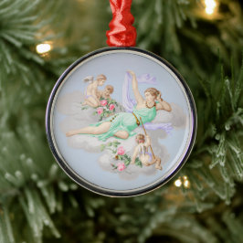 Victorian Coquette Pastel Angel Clouds Julgransprydnad Metall