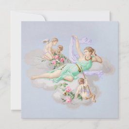 Victorian Coquette Pastel Angel Clouds Kort