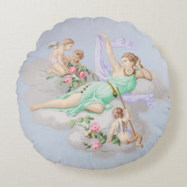 Victorian Coquette Pastel Angel Clouds Rund Kudde