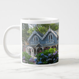 Victorian Cottage in Blue - Martha's Vineyard Jumbo Mugg