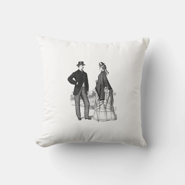 Victorian Couple Pillow Fodral Kudde (Framsida)