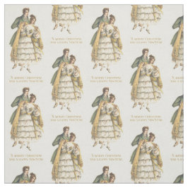 Victorian Couple Vintage jul Fabric Tyg