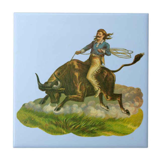 Victorian cowboytjur kakelplatta (Framsidan)