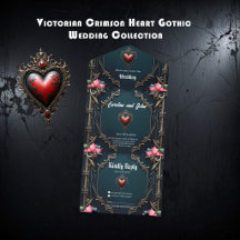Victorian Crimson gotiskt hjärta