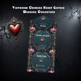 Victorian Crimson gotiskt hjärta