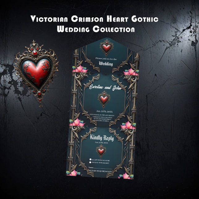 Victorian Crimson  gotiskt hjärta  (Skapare uppladdad)