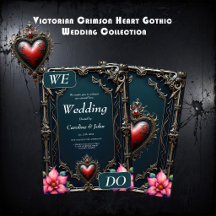 Victorian Crimson Gotiskt Hjärta