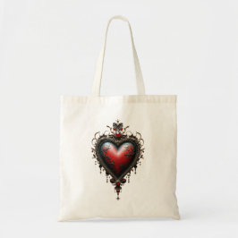 Victorian Crimson gotiskt hjärta Tygkasse