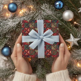 Victorian Crosshatch jul Mönster Presentpapper