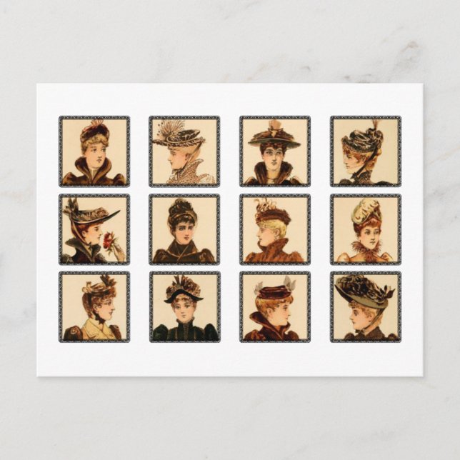 Victorian Dam apparMode Vykort (Framsida)