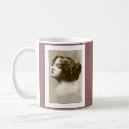 Victorian dam cameo stil pose kaffemugg