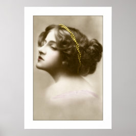 Victorian dam cameo stil pose poster