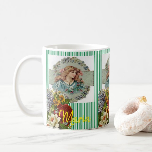 Victorian Dam Flowers Mugg (Med munk)