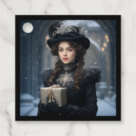 Victorian Dam Gåvor Etiketter