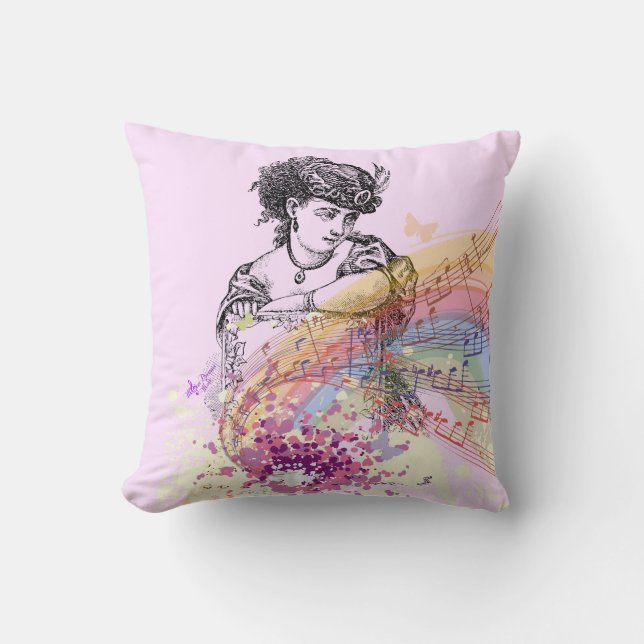 Victorian Dam GreatPink ColorSplash Pillow Kudde (Framsida)
