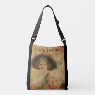 Victorian Dam in Paris Design Tote Bag Axelväska