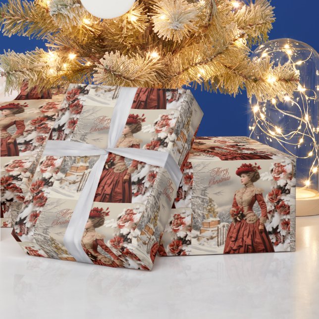 Victorian Dam jul Presentpapper (Helgdagar)