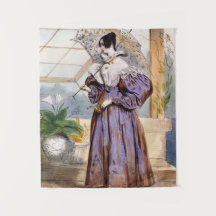 Victorian Dam med Parasol - Elegant Garden Art P