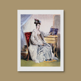 Victorian Dam med Smyckeskrin - Elegant Vintage Poster
