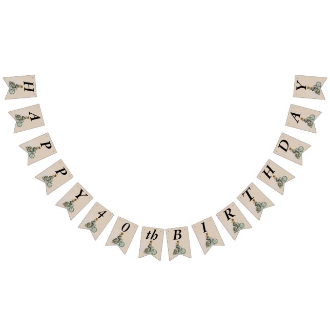 Victorian Dam på Bicycle Bulldog Birthday Tan Vimplar (Alla)