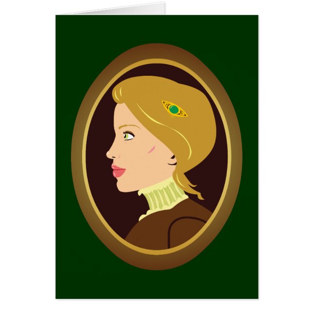 Victorian Dam Porträtt Hälsningskort (Framsidan)