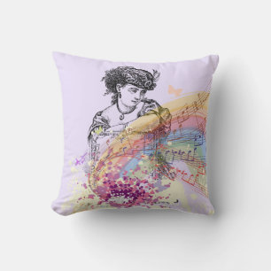 Victorian Dam SnyggPalePurple ColorSplash Pillow Kudde