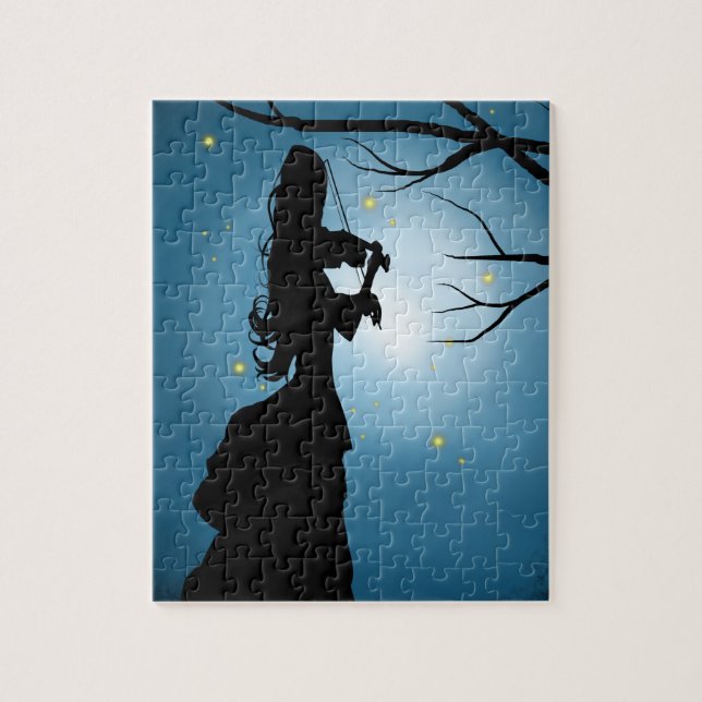 Victorian dam som spelar fiolin pussel (Vertikal)