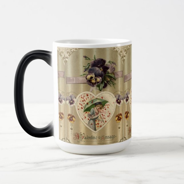 Victorian Dam Vintage Valentine Day Mugg (Vänster)