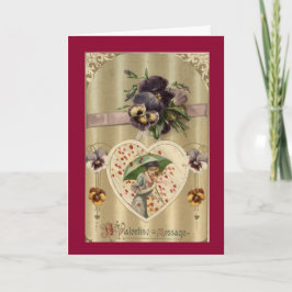 Victorian Dam Vintage Valentine Greeting Card Helgkort