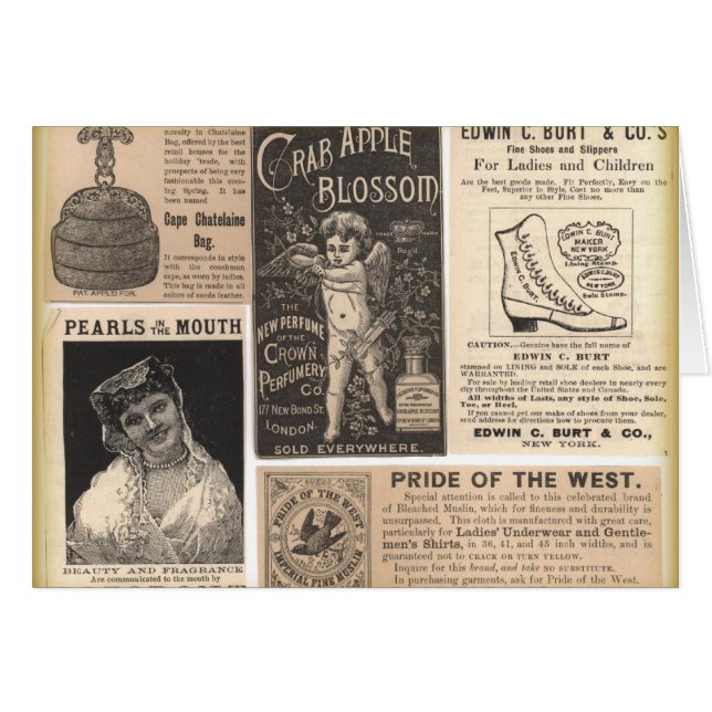 Victorian Dam Wish List Hälsningskort (Framsidan Horizontal)