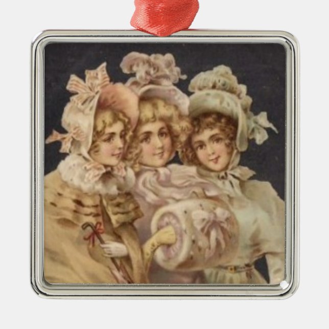 Victorian Dam Women Vintage jul Ornament (Framsidan)