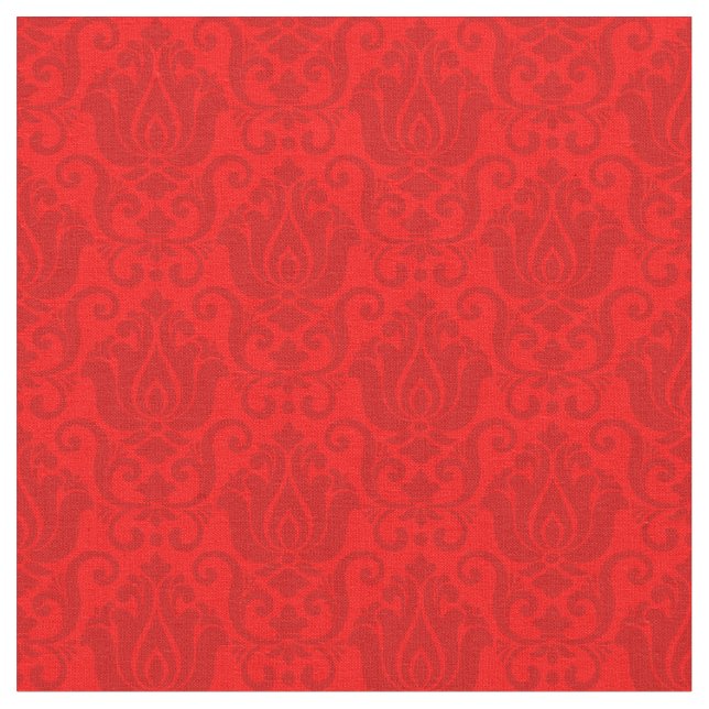 victorian damask antique red wallpaper ornate tyg (Närbild)