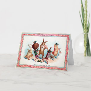 Victorian Dancing Food-julkort Helgkort