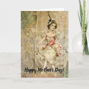 Victorian Dancing Girl Lakan Music Kort