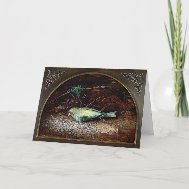 Victorian Dead Bird-julkort Helgkort (Framsida)
