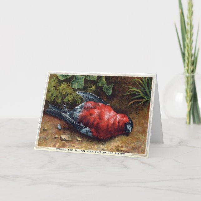 Victorian Dead Bird-julkort Helgkort (Framsida)