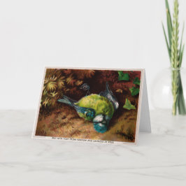 Victorian Dead Bird-julkort Helgkort