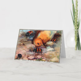 Victorian Dead Bird med Kryp julkort Helgkort