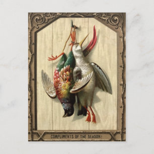 Victorian Dead Birds jul Vykort