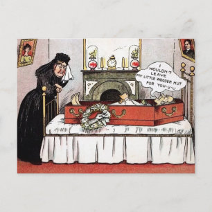 Victorian Death Mörk Humor vycard Vykort