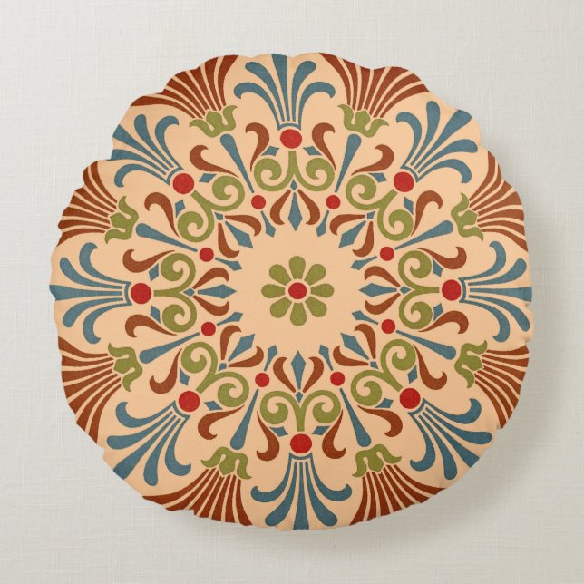 Victorian Design #11 @ VictoriaShaylee Rund Kudde (Framsidan)